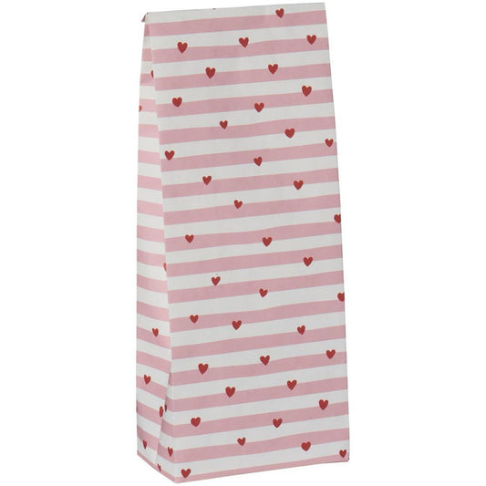 10 Geschenktüten mittel I Rosa Streifen - interiør butik