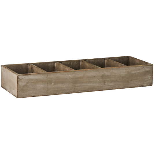 Holzbox mit fünf Fächern