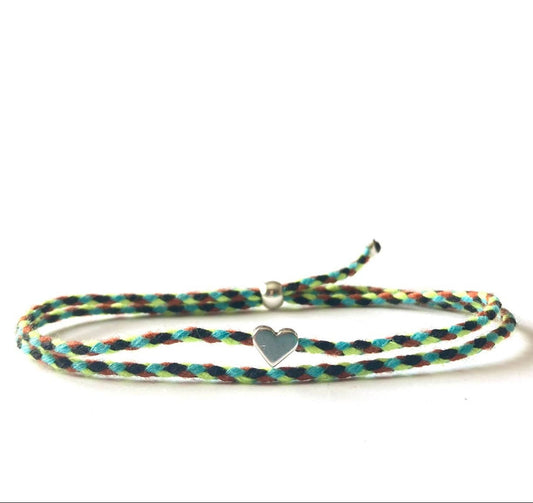Armband mit Herz MAKE A WISH | Waldmix, silbern