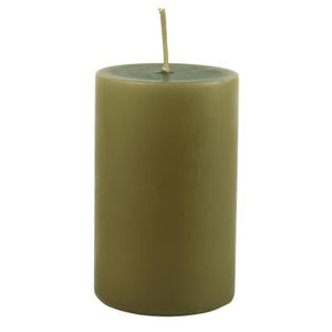 Kerze 6x10cm | olivgrün
