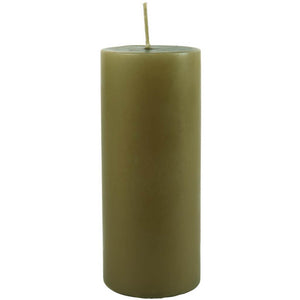 Kerze 6x15cm | olivgrün