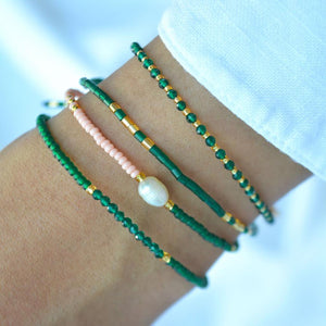 Armband SWEET STRING | Frosted Emerald