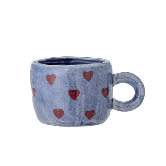 Tasse NINI | Blau mit Herzen