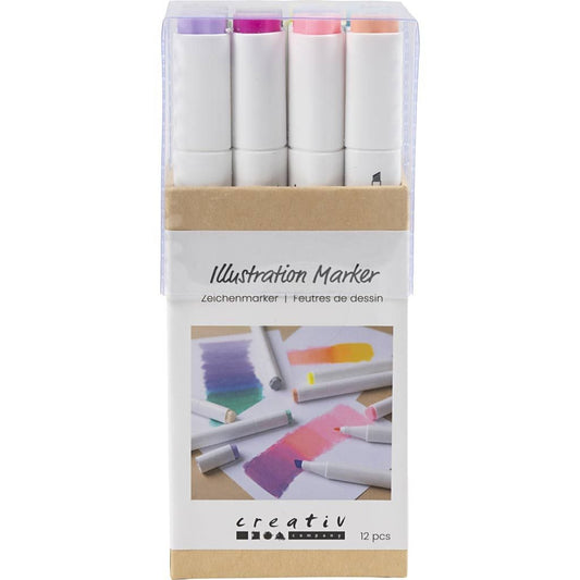 Twin Marker Filzstifte 12 Stk. | Pastell
