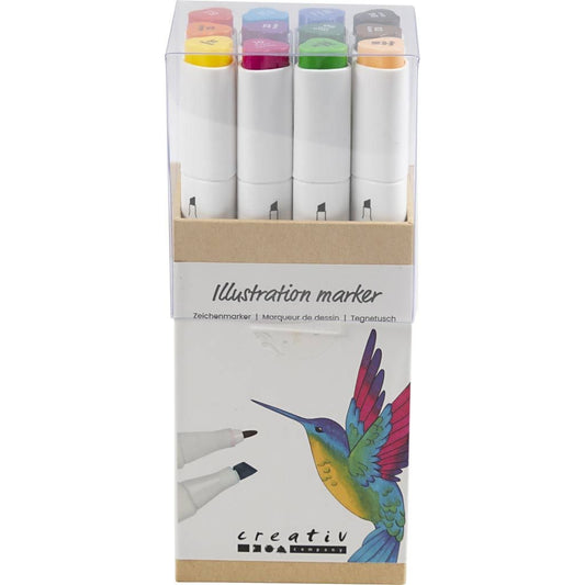 Twin Marker Filzstifte 12 Stk. | Standardfarben