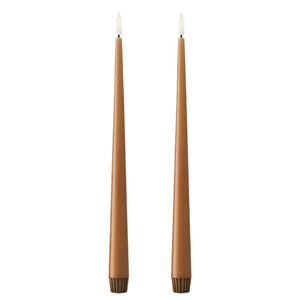 2er Set LED Stabkerzen h:30cm  | Raw Toffee