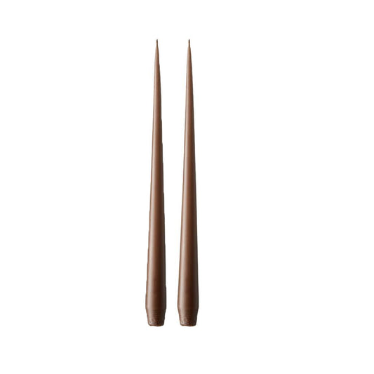 Handgezogene Kerzen 2 Stk. | Hazelnut - interiør butik