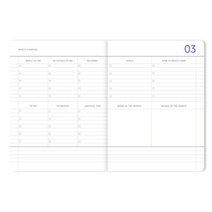 Kalender MY JOURNAL 2024 | A6 flow blue