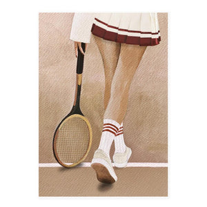 Faltkarte mit Umschlag TENNIS SUR TERRE BATTUE