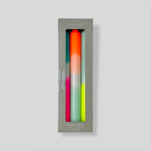 Kerzen Dip Dye Neon, 3er Set | Rainbow Kisses
