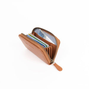 Reissverschluss Portemonnaie mini | Caramel