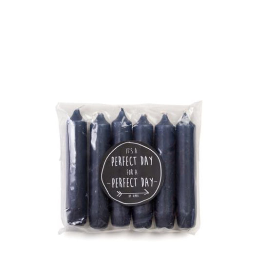 6er Pack Kerzen 12cm | Midnight Navy - interiør butik