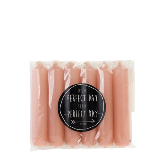 6er Pack Kerzen 12cm | Rosa - interiør butik