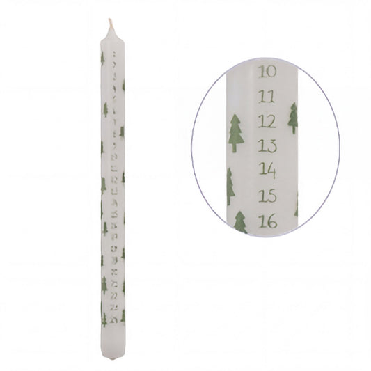 Kalenderkerze 29cm | Tannenbäume