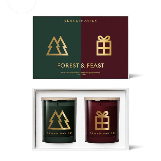 Geschenkset Duftkerzen SKOG & JUL GOLD | 2x 65g