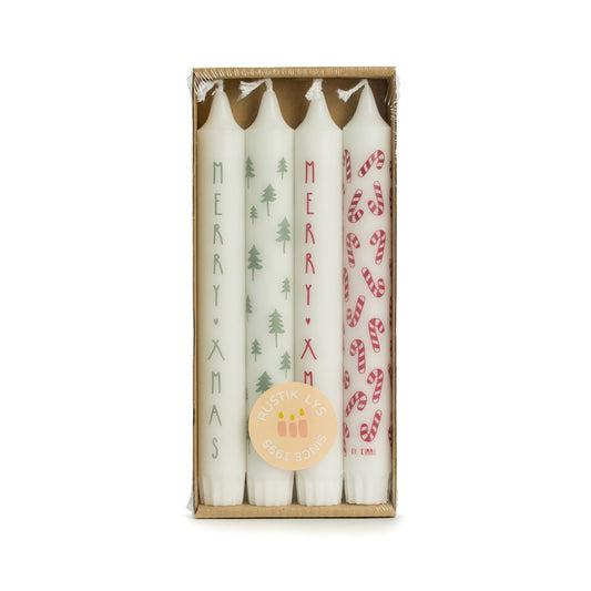Stabkerzen 19cm 4er Set | Weihnachten