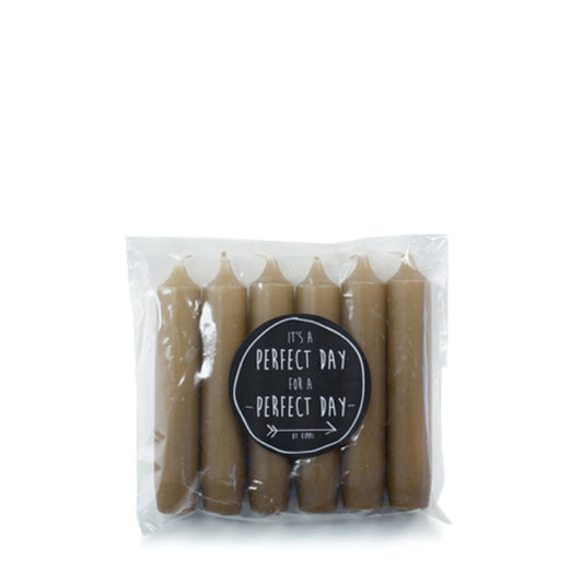 6er Pack Kerzen 12cm | Camel - interiør butik