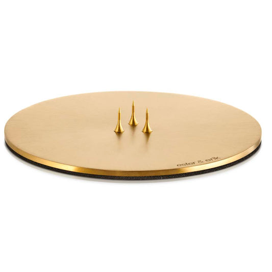 Kerzenteller Mattgold I 9cm