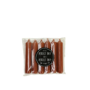 6er Pack Kerzen 12cm Clay