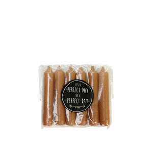 Pack of 6 candles 12cm Sienna