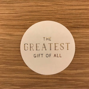 10 Aufkleber -the greatest gift- - interiør butik